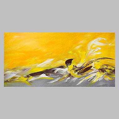 Hand-Painted Abstract Horizontal Panoramic,Artistic Abstract Outdoor One Panel Canvas Oil Painting