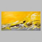 Hand-Painted Abstract Horizontal Panoramic,Artistic Abstract Outdoor One Panel Canvas Oil Painting