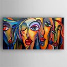 Hand-Painted Abstract Horizontal Panoramic,Classic Traditional One Panel Oil Painting For Home Dec