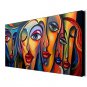 Hand-Painted Abstract Horizontal Panoramic,Classic Traditional One Panel Oil Painting For Home Dec
