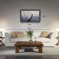 Ready to Hang Stretched Hand-Painted Oil Painting Canvas Wall Art Contempory Abstract White Blosso