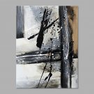 IARTS Hand Painted Oil Painting Modern Begie & Grey Line Painting Style B Abstract Art Acrylic Can