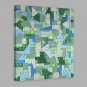 IARTS Hand Painted Oil Painting Modern Blue&Green Color Patch Painting Art Acrylic Canvas Wall Art