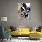 IARTS Hand Painted Oil Painting Modern Begie & Grey Line Painting Style A Abstract Art Acrylic Can