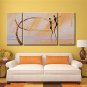 Hand-Painted Abstract / People Three Panels Canvas Oil Painting For Home Decoration