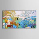 Hand-Painted Abstract One Panel Canvas Oil Painting For Home Decoration