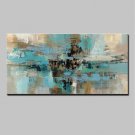 Hand-Painted Abstract Horizontal,Abstract Modern One Panel Canvas Oil Painting For Home Decoration