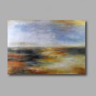 Ready to hang Stretched Hand-Painted Oil Painting on Canvas Wall Art Abstract Contempory Grey Ligh