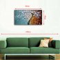 Palette Knife Art Oil Painting Hand Painted Wall Decor Picture White Cherry Blossom Stretched Fram