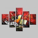 Hand-Painted Abstract Landscape Fantasy Abstract Landscape Any Shape,Modern Five Panels Canvas Oil
