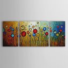 Hand-Painted AbstractModern Three Panels Canvas Oil Painting For Home Decoration