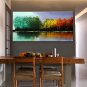 Hand-Painted Color Tree Abstract Landscape Modern Oil Painting On Canvas One Panel Ready To Hang