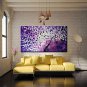 Hand-Painted Abstract Landscape Modern Blooming Flowers Knife Oil Painting On Canvas Ready To Hang