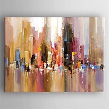Hand-Painted Abstract Horizontal,Traditional One Panel Oil Painting For Home Decoration
