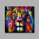 Stretched (ready to hang) Hand-Painted Oil Painting 24"x24" Canvas Wall Art Modern Animals Pop Art