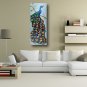 Hand-Painted Oil Painting on Canvas Wall Art Heavy Oils Animals Peacock Birds Home Deco One Panel
