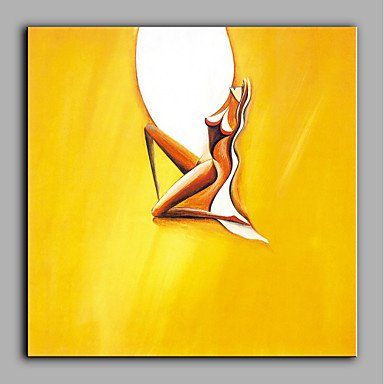 Hand-Painted Abstract Characters Modern One Panel For Home Decoration Ready to Hang