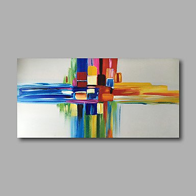 Stretched (Ready to hang) Hand-Painted Oil Painting 100cmx50cm Canvas Wall Art Modern Abstract Yel