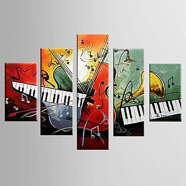 Hand-Painted Abstract Leisure Any Shape,Modern Classic Five Panels Canvas Oil Painting For Home De