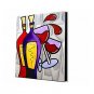 Oil painting Modern Abstract Pure Hand Draw Frameless Decorative Painting Red Wine Glass with Stre