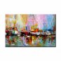 Hand-Painted Abstract Horizontal,Modern European Style One Panel Canvas Oil Painting For Home Deco