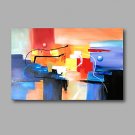 Stretched (Ready to hang) Hand-Painted Oil Painting Canvas 36"x24"  Wall Art Abstract Contempory B