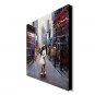 Hand Painted Abstract Street Landscape Oil Painting with Stretched Framed Ready to Hang