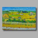 Hand-Painted Abstract Oil Painting Canvas Van Gogh repro Harvest Farm Autumn Home Deco one Panel