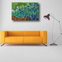 Hand-Painted Abstract Oil Painting Canvas Van Gogh repro Blue Irises Field Home Deco one Panel