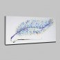Hand Painted Modern Abstract Feather Oil Painting On Canvas Wall Art With Stretched Frame Ready To
