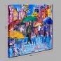 Hand-Painted Busy Streets Modern One Panel Canvas Oil Painting For Home Decoration