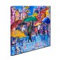 Hand-Painted Busy Streets Modern One Panel Canvas Oil Painting For Home Decoration