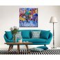 Hand-Painted Busy Streets Modern One Panel Canvas Oil Painting For Home Decoration