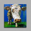 Hand-Painted Abstract Animal Square,Modern One Panel Canvas Oil Painting For Home Decoration