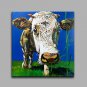 Hand-Painted Abstract Animal Square,Modern One Panel Canvas Oil Painting For Home Decoration