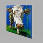 Hand-Painted Abstract Animal Square,Modern One Panel Canvas Oil Painting For Home Decoration