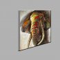 Single Modern Abstract Pure Hand Draw Ready To Hang Decorative The Elephant Oil Painting