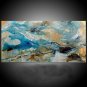 Hand-Painted Abstract / Fantasy 100% Hang-Painted Oil Painting,Modern / Mediterranean One Panel Ca