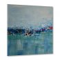 IARTS Abstract Landscape Oil Painting Blue Artwork Canvas Poster Stretchered Ready to Hang