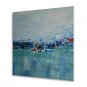IARTS Abstract Landscape Oil Painting Blue Artwork Canvas Poster Stretchered Ready to Hang