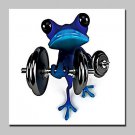 Modern Abstract Hand Painted Animal Frog Oil Painting On Canvas Wall Art With Stretched Frame Read