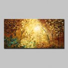 Lager Handmade Colorful Tree Landscape Oil Painting On Canvas Wall Paintings For Living Room Home