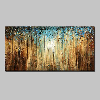Large Size Hand Painted Modern Abstract Art Tree Landscape Oil Paintings On Canvas With Stretched