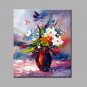 Hand-Painted Abstract Flowers Miniascape  Modern One Panel Canvas Oil Painting For Home Decoration