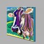 Hand-Painted Abstract Animal Square,Modern One Panel Canvas Oil Painting For Home Decoration