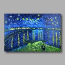 Hand-Painted Abstract Oil Painting Canvas Van Gogh repro Starry Night Over Rhone Home Deco one Pan