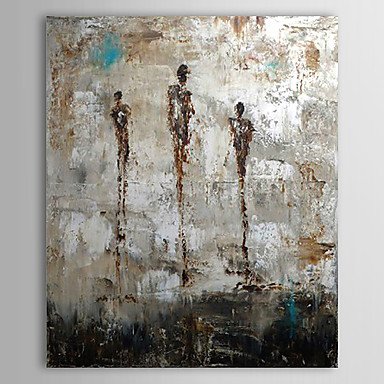 Hand-Painted Abstract Vertical,Classic Traditional One Panel Oil Painting For Home Decoration