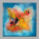 Colorful Wall Art Ready To Hang Abstract Modern / European Style Oil Painting,Canvas One Panel