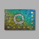 Ready to hang Stretched Hand-Painted Oil Painting 36"x24" on Canvas Wall Art Abstract Heavy Oils B