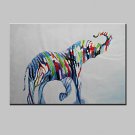 Hand-Painted Abstract Lovely Animal Modern Zebra Oil Painting , Canvas One Panel Ready to Hang
